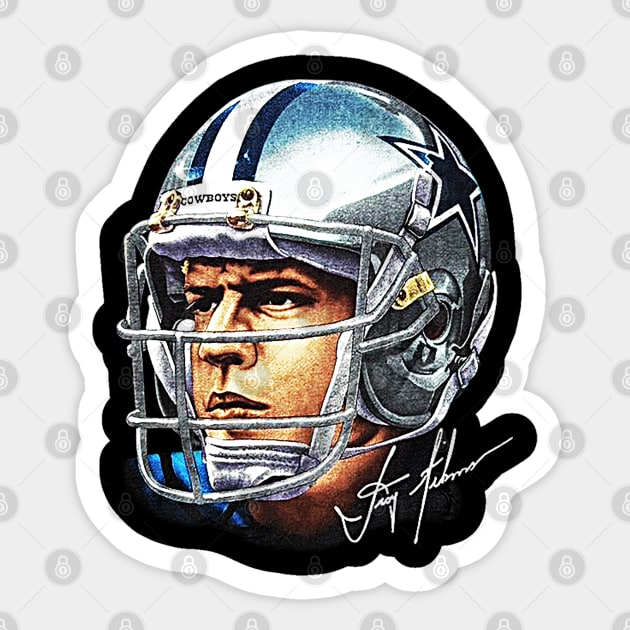 90s Football Troy Aikman - Cowboys - Classic Sticker by nicklower